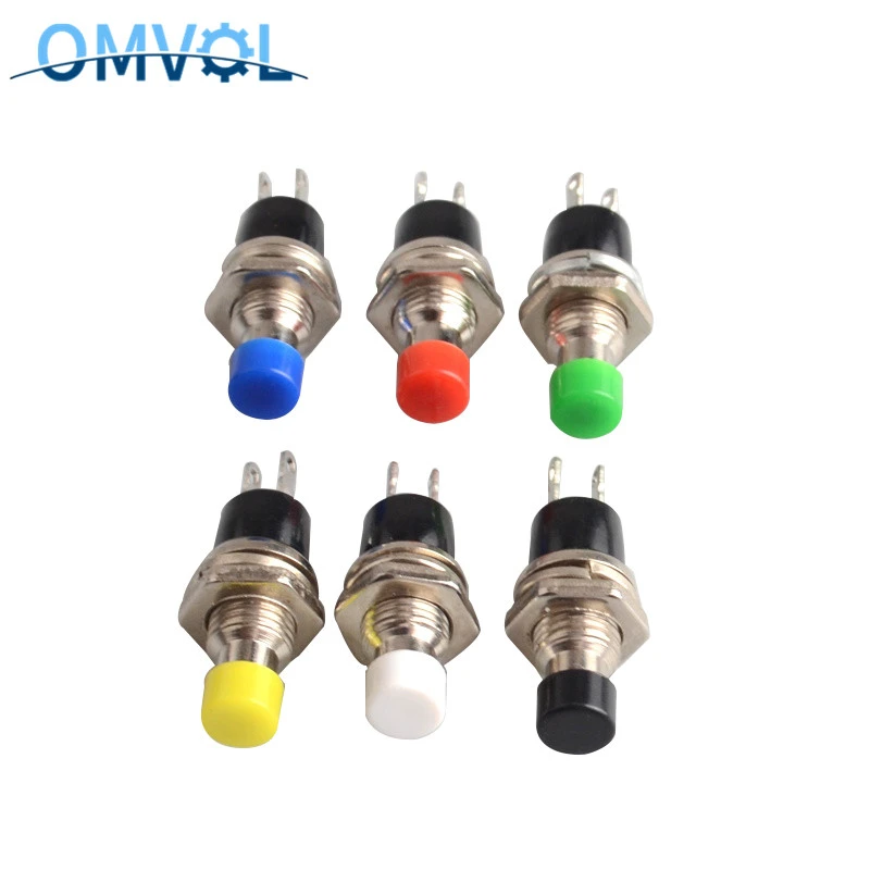 6pcs NC/NO normally open normally closed Momentary Self-resetting Push Button Switch  without lock Reset Switch light switch brass