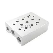 Прямоугольное пневматическое управление электромагнитный клапан основание 3 ряда