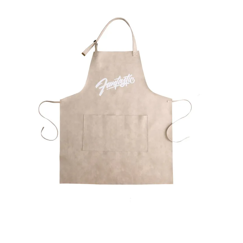 Senyue Leather Cooking Baking Aprons Waterproof Oil-Proof Kitchen Apron Restaurant Aprons For Women Home Sleeveless Apron