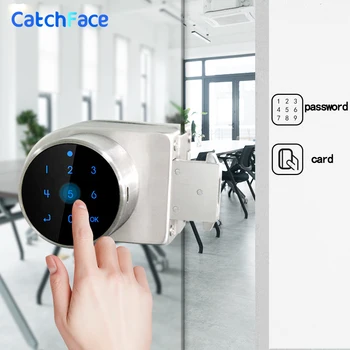 

Password Smart Door Lock for Office Glass Door Sliding electronic Door Lock Keyless Digital Electric Lock With Code RIFD Card