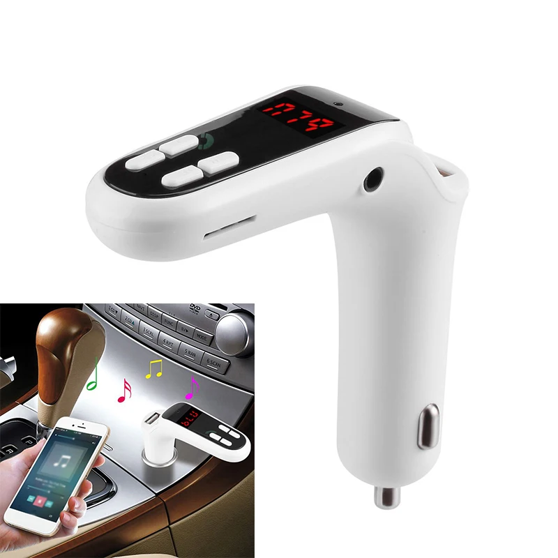 MP3-плеер Bluetooth fm-передатчик автомобильный комплект Hands-Free MP3-плеер USB зарядное устройство совместимый формат: MP3 WPA FLV WAV