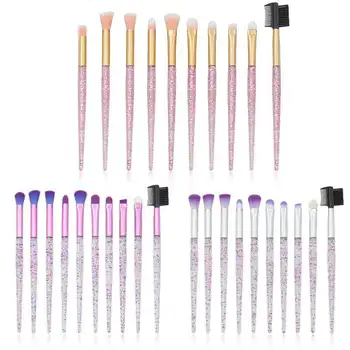 

Complete Makeup Brush Transparent Starry Sky Set Eye Shadow Brush Eyebrow Comb Loose Powder High Gloss Blush Foundation Brush