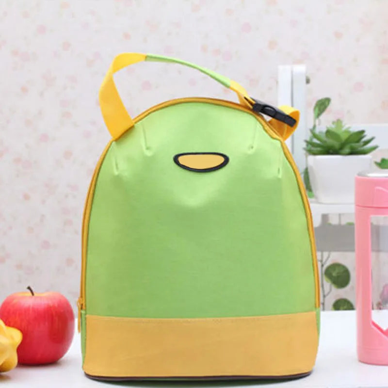 green with yellow Портативный Кулер Сумка-термос из плотной ткани обед продуктовая сумка для ланча Термосумка термальный Пикник - Цвет: green with yellow