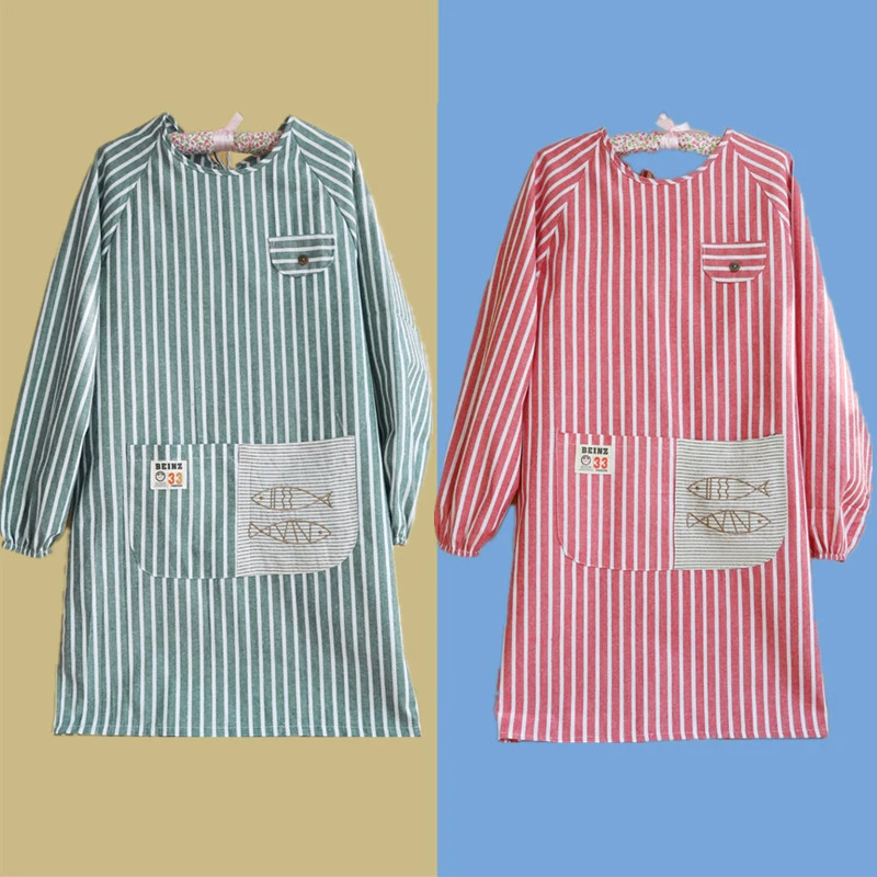 

Wrap Whole Body Apron Kit Wholesale Kitchen Burlap Material Restaurant Cooking Baking Bib With Pockets Sleeve Cleaning Cloth