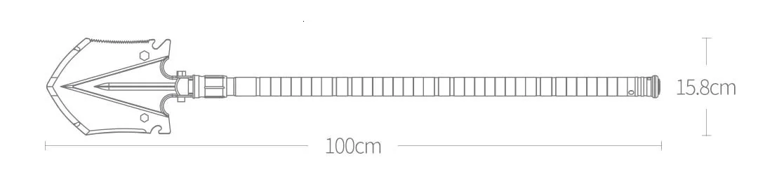 Xiaomi Nextool Multi-function Shovel Practical Survival Folding Tool For Camping Wrench Screwdriver description image 23