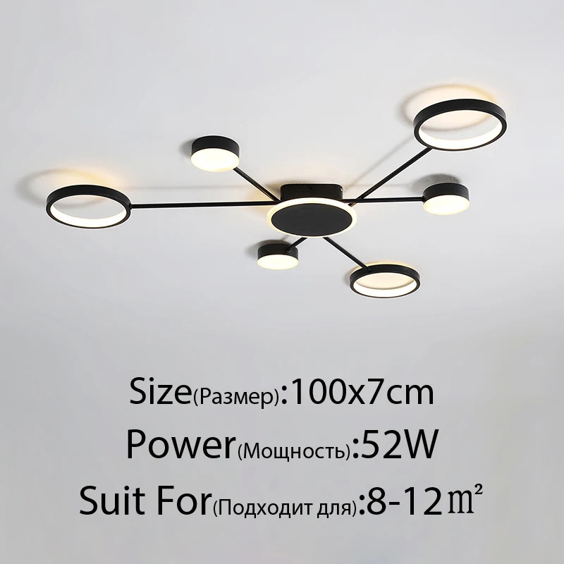 Modern Led Chandeliers With Remote Control For Living Room Study Bedroom Kitchen Home Black Branch Ceiling Lamp Lighting Fixture pottery barn chandelier Chandeliers