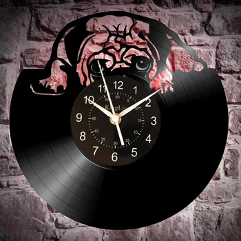 

Schnauzer Dog Vintage Vinyl Record Wall Clock 12 Inch Animals Pet Puppy Dog Modern Home Decor Gift For Kids