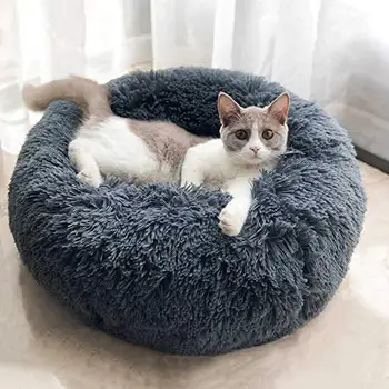

Long Plush Super Soft Pet Bed Kennel Dog Round Cat Winter Warm Sleeping Bag Puppy Cushion Mat Portable Cat Supplies