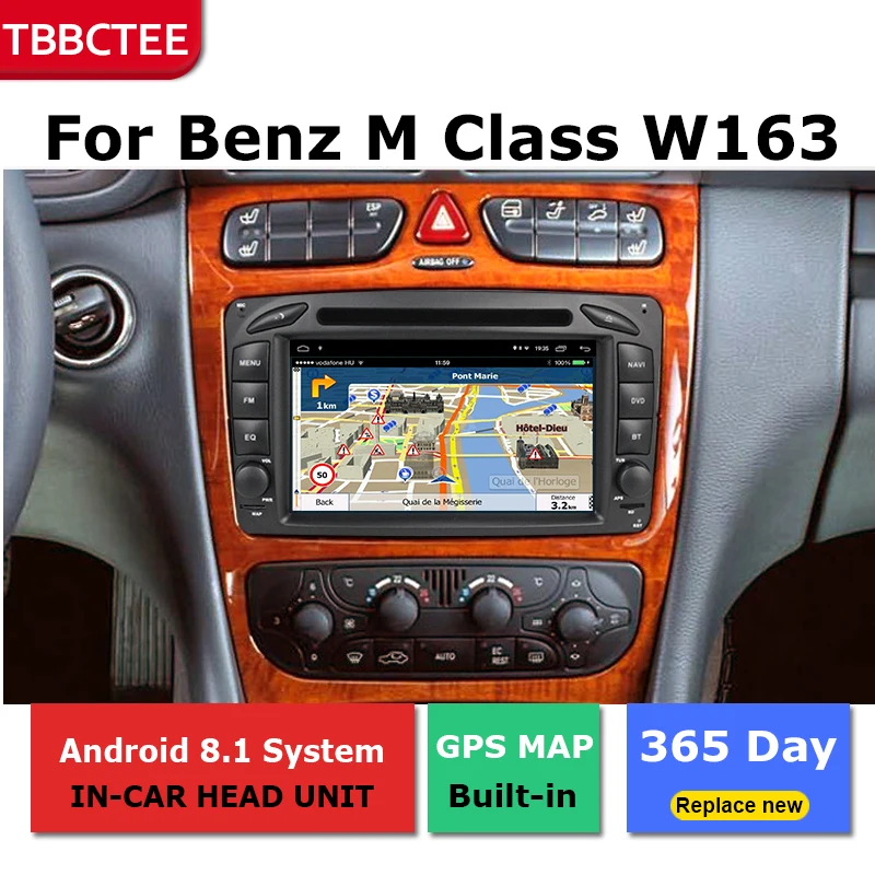 Android Автомобильный gps навигатор для Mercedes Benz M Class W163 1997~ 2005 автомобильный dvd-плеер BT, RDS Mlutimedia плеер Navi 2Din WiFi