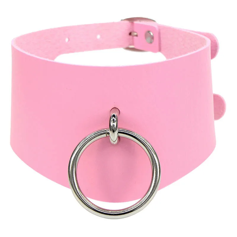 Punk Gothic Leder Choker Halskette Anhänger Gürtel Kragen Nackenband Goth Halskette Frauen Mädchen Rock Schmuck Geschenk 2