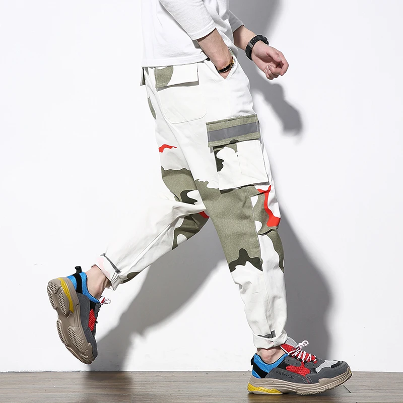 Весенне-осенние камуфляжные штаны, мужские Красивые штаны, штаны-шаровары с несколькими карманами, хип-хоп повседневные брюки, Джоггеры для мужчин, 5XL