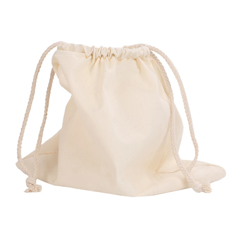 Drawstring Bundle Cotton Bag Supermarket Bread Fruit Vegetable Shopping