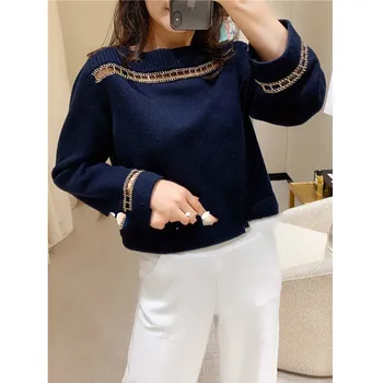 

Annexes Dear Recommend ~ One Shoulder Sexy Chain Slight Dew Cashmere Knitting Sweater