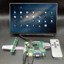 10,1 HD ЖК-дисплей с высоким разрешением монитор Пульт дистанционного управления драйвер плата 2AV HDMI VGA для мини-компьютера Raspberry Pi