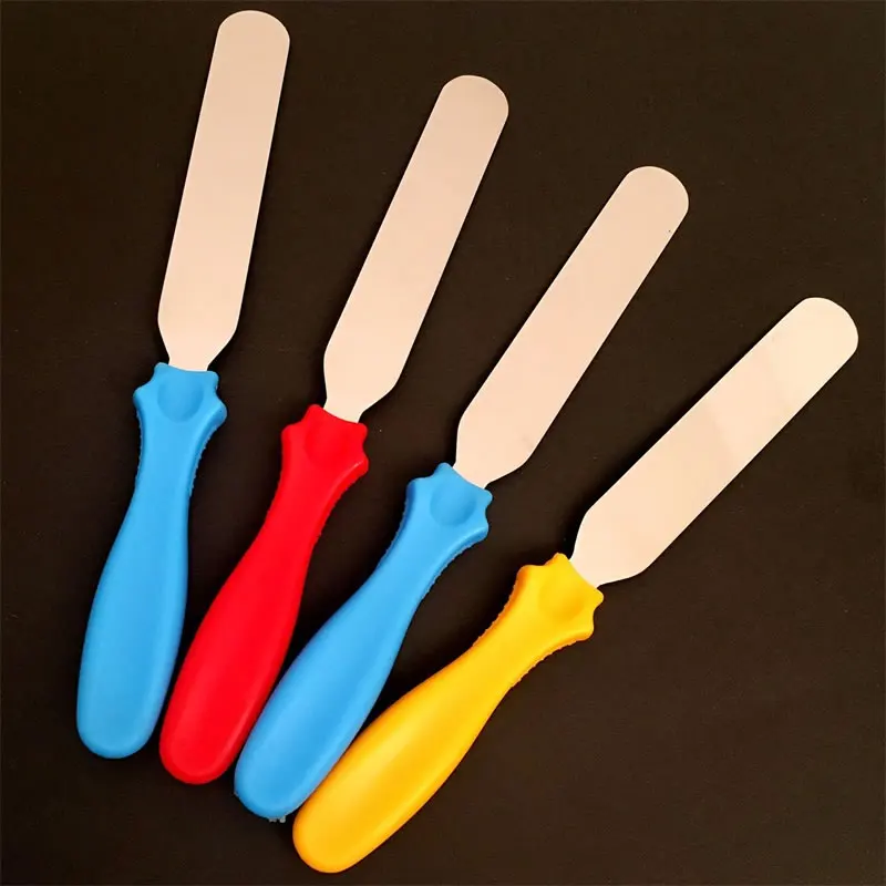 OBRKING Cake Tools Stainless Steel Cream Butter Cake Spatula Scraper Cream Spatula Mixing Cake Butter Decorating Baking Tools