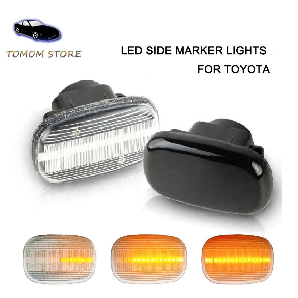 

2x LED dynamic side turn signal blinker lights for Lexus GS300 RX XU1 RX30 MCU 15 Toyota Yaris Vios Supra MK4 Starlet RAV4 Prius