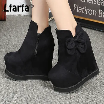 

LTARTA Model Fashion Show Wild Boots Nightclub Bow Height Shoes Women's Party Increased Heels Sexy Thin Body Shoes.ZYW-A68-18