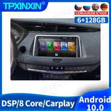 Cadillac xt4 rádio automotivo com reprodutor multimídia, 128g, android 10, acessório de rádio, reprodutor de vídeo, unidade principal de navegação, gps, 2 din, sem dvd