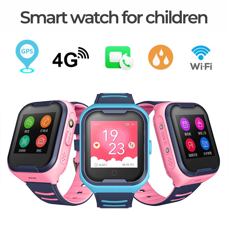 Детские Смарт-часы 4G Wifi gps Смарт-часы Отслеживающие наручные часы водонепроницаемые Смарт-часы трекер местоположения для маленьких девочек и мальчиков