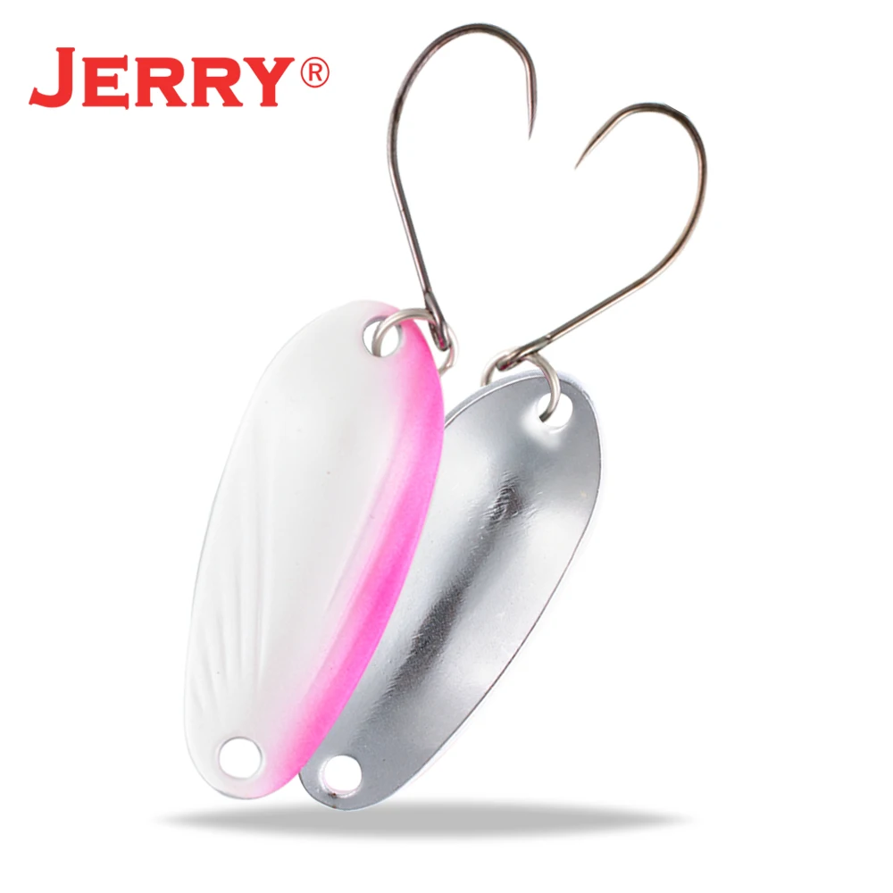 Jerry 3g 5g high quality fishing spoons single hook trout spoons area trout fishing lures two side color hard lures Jerry 3g 5g high quality fishing spoons single hook trout spoons area trout fishing lures two side color hard lures