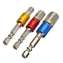 3 шт. 1/" 3/8" 1/2 Бит Набор головка для дрели адаптер для ударного драйвера с шестигранным хвостовиком на квадратное отверстие сверла бар Удлинитель Набор