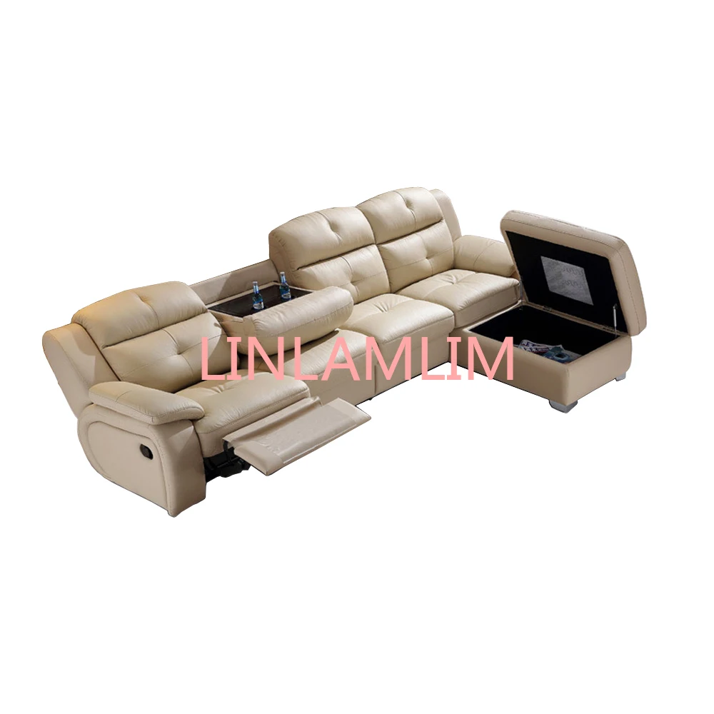 

Living Room Sofa set L corner sofa recliner electric couch genuine leather sectional sofas L muebles de sala moveis para casa
