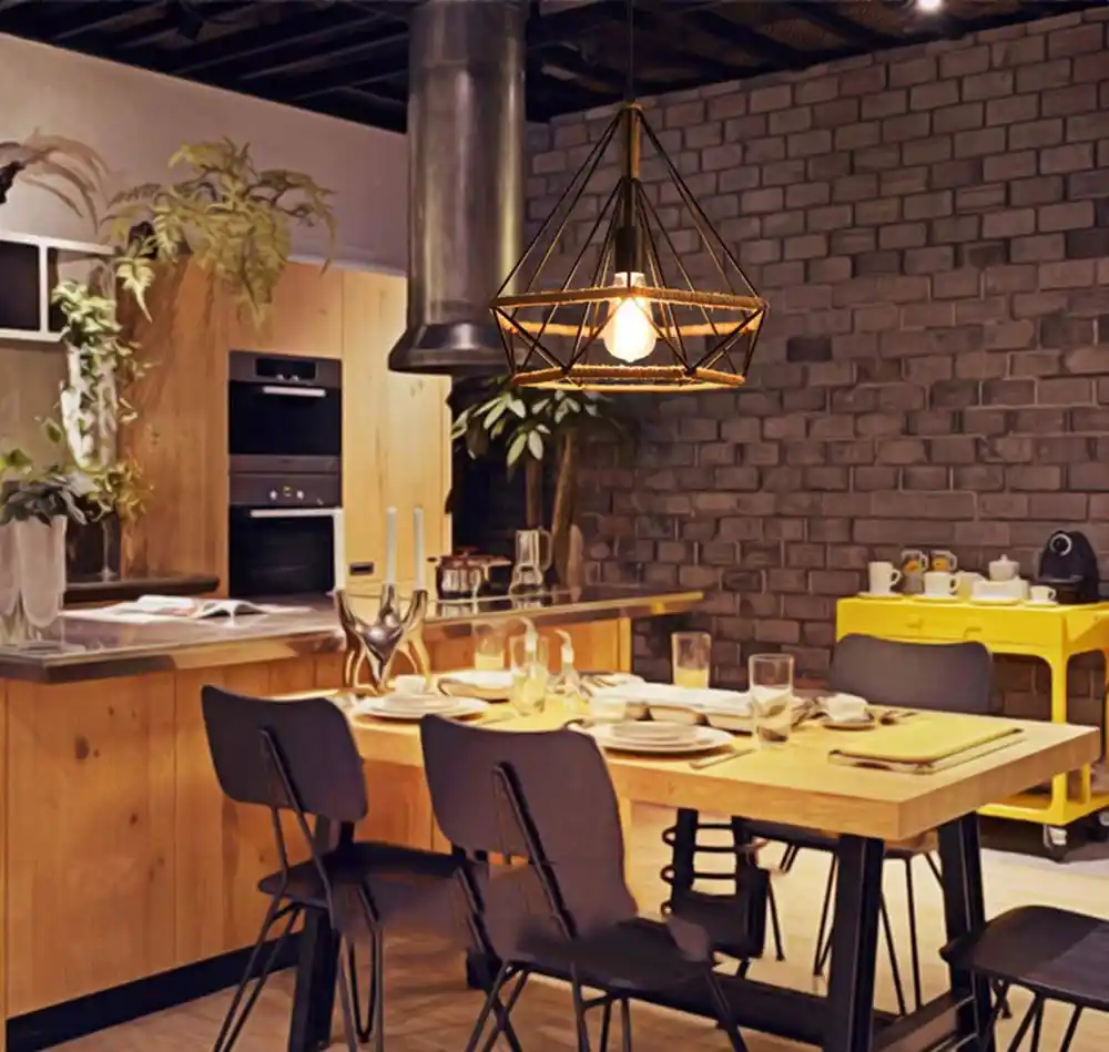 Industrial Vintage Pendant Light Metal Swag Hanging Light