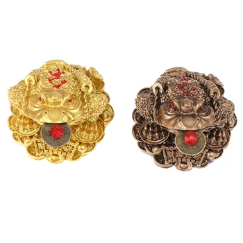 

Chinese Golden Frog Toad Coin Home Office Decoration Tabletop Ornaments Lucky Gifts Feng Shui Toad Money LUCKY Fortune Wealth