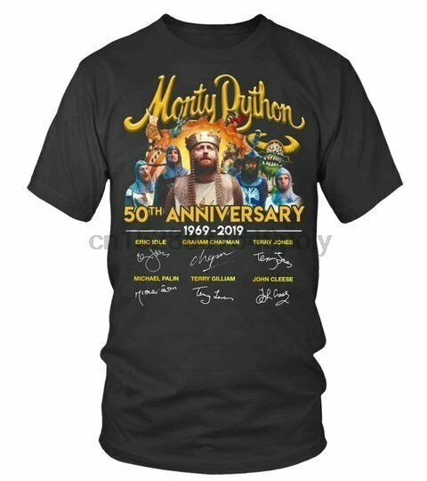 Monty Python 50-я годовщина 1969 2019 футболка Черная Хлопковая мужская Размер | Мужская