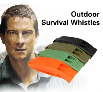 

4 Color Tactical Survival Sentinel Hikes Loud Plastic Dual Band Match Whistle Outdoor Portable Rescue Emergency Loud Whistle