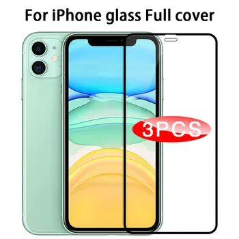 Защитное стекло для iPhone 11, 3 шт., Защита экрана для iphone 11 Pro, X, XR, XS Max, 6, 7, 8 plus, полное покрытие, стекло для iphone 11
