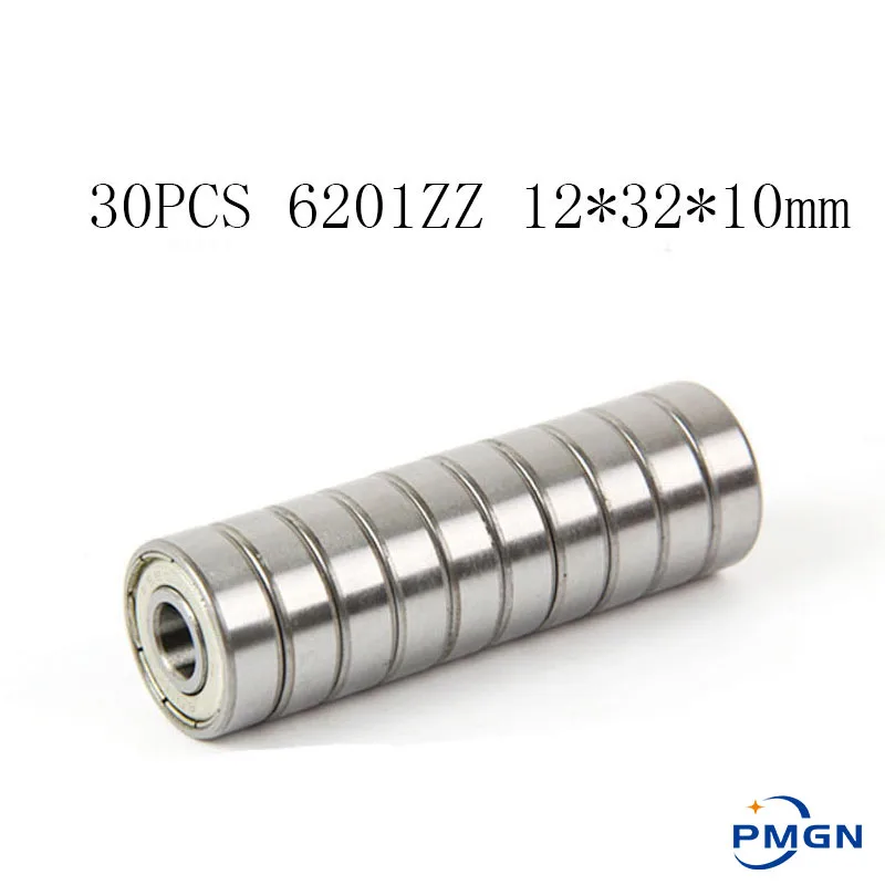 30 шт. ABEC-5 6201ZZ 6201Z 6201-2Z 6201 ZZ 12*32*10 мм металлическое уплотнение высокое качество