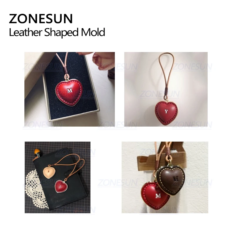 ZONESUN, сделай сам, брелок, кожа, в форме сердца, молд, инструменты ручной работы, литье, кожа, штамповка, вырубки, кожевенное ремесло, наборы инструментов