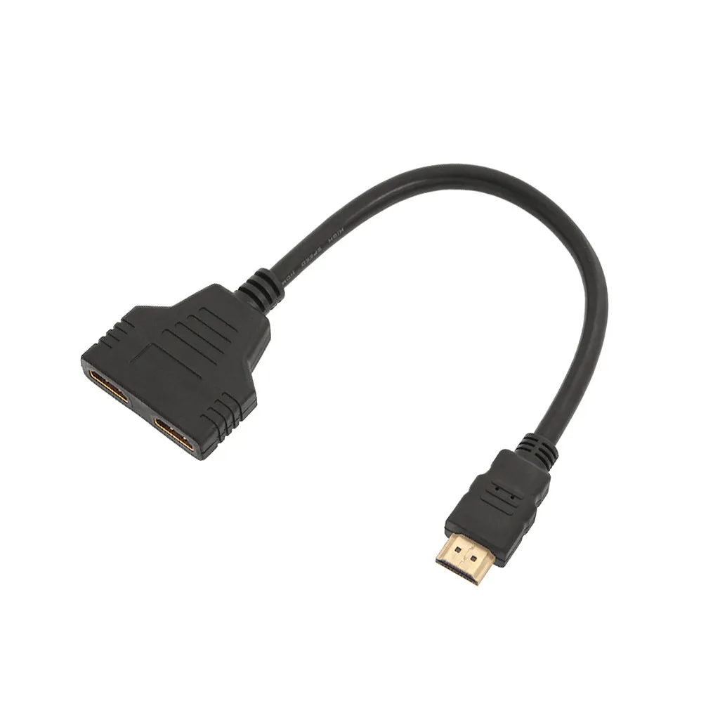 Ouhaobin HDMI 2.0 Cable Splitter Adapter Converter 1 In 2 Out HDMI Male to 2 HDMI for UHD Computer Accessories
