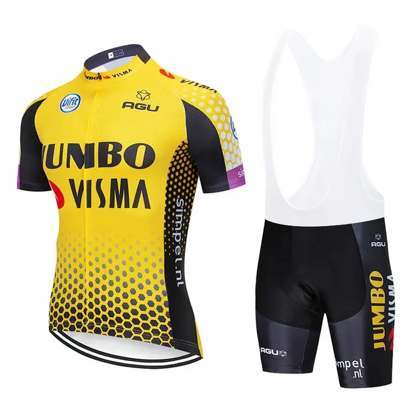 Цвет: желтый Jumbo Team, новинка, Fluor, зеленая велосипедная майка, 9D, велосипедные шорты, Ropa Ciclismo, летняя, быстросохнущая, pro, для езды на велосипеде, Майо, штаны, одежда - Цвет: Цвет: желтый