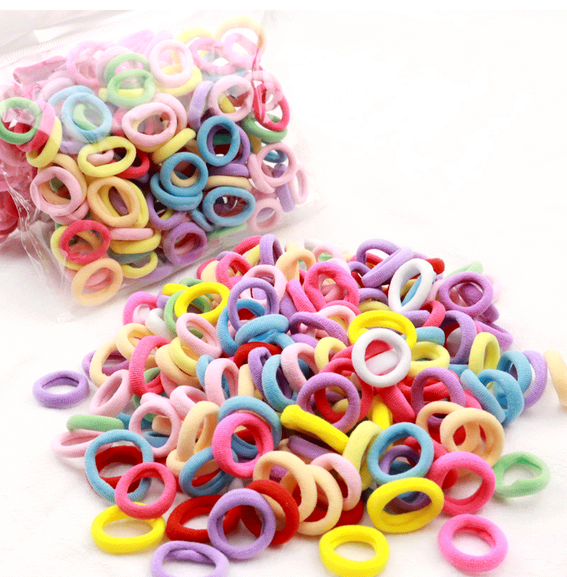 Kid Small Hair Bands Baby Girl Children Headbands Colorful Elastic Hair Tie Nylon Scrunchie Hair Rope 50/100pcs Hair Accessories