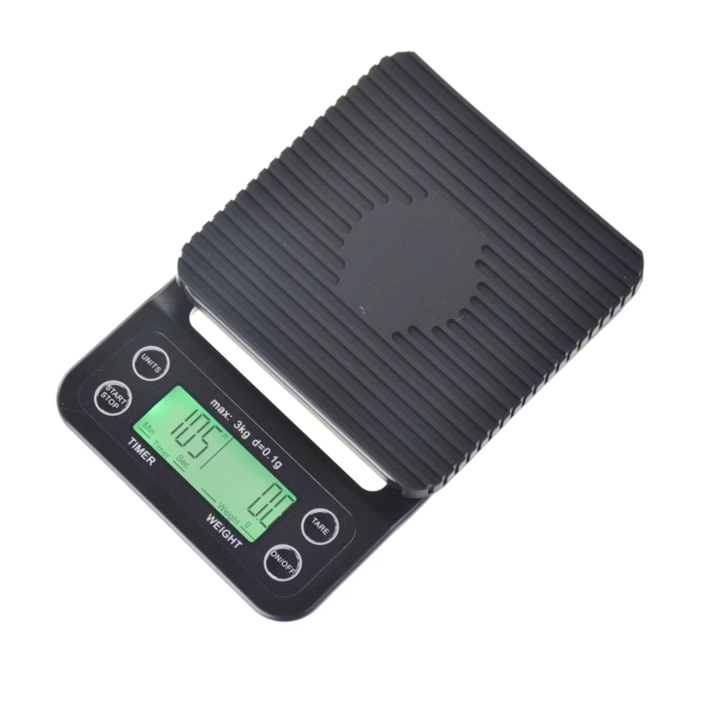  Mini Drip Digital Scale with Timer 3KG 0.1G Electrinoic Kitchen Scale Baking Table Weighting V60 Co