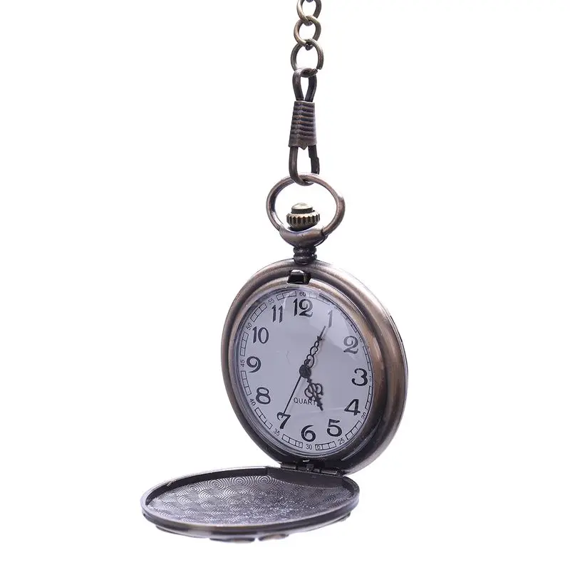 

Retro European and American Style Bronze Animal Totem Large Thick Chain Pocket Watch