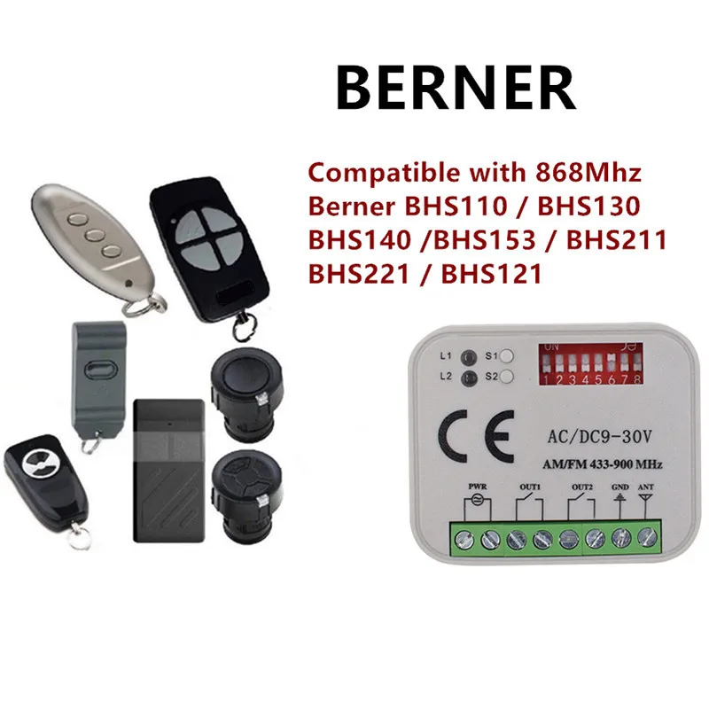 

3 шт. приемник RX MULTI 300-900 МГц AC DC 9-30 в подходит для BENINCA BERNER HORMANN MARANTEC 868 МГц пульт дистанционного управления 433 МГц