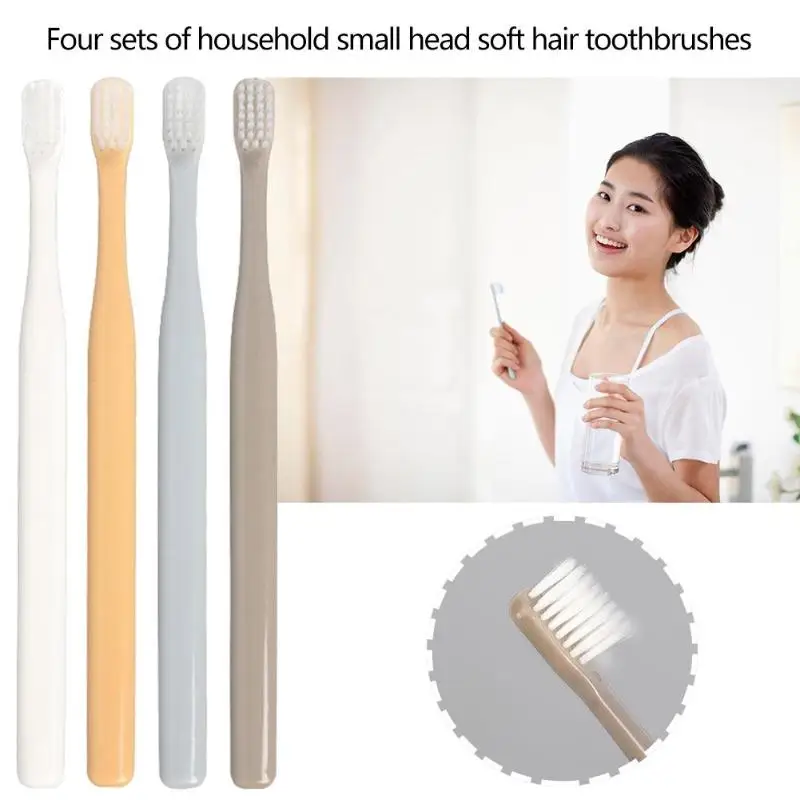 4 шт./компл. зубные щетки с мягкой щетиной для жениха Зубная щётка Портативный головные уборы, маленькие размеры, многоцветный электрическая зубная щетка