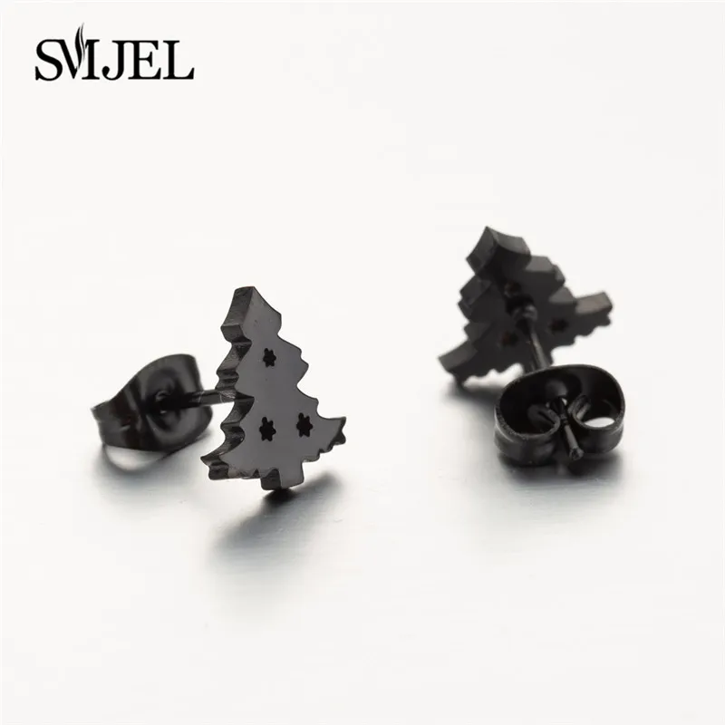 SMJEL Winzige Edelstahl-Schneeflocken-Ohrringe für Mädchen, Cartoon-Apfel-Weihnachtsbaum-Ohrringe, Heiligabend-Schmuck, Weihnachtsgeschenk – Detail 34