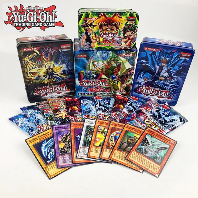 

90pcs/set Yu Gi Oh Game Cards Classic YuGiOh Game English Cards Carton Collection cards with flash card and metal tin box toys