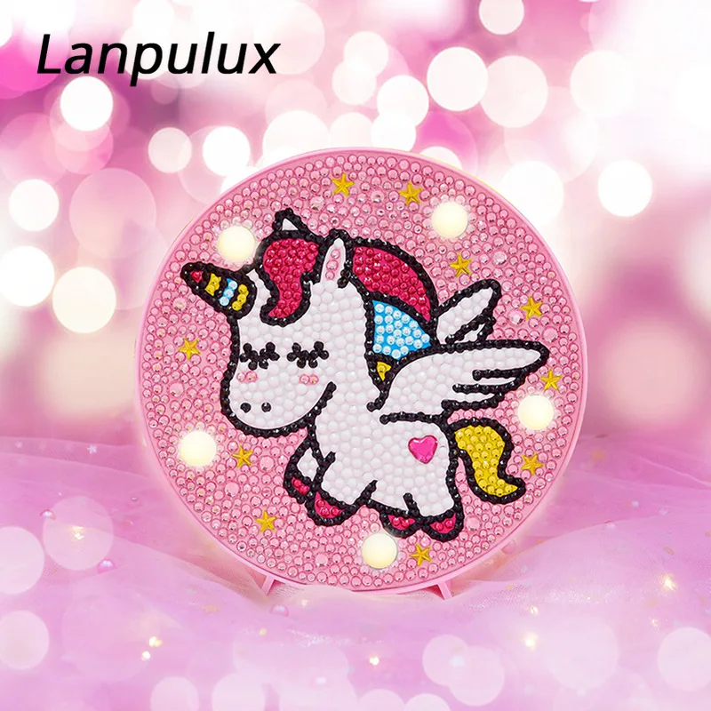 

Lanpulux DIY Diamond Night Light Unicorn Rabbit Animal Shape Table Lamp Creative Children Handmade Bedside Lamp Birthday Gifts