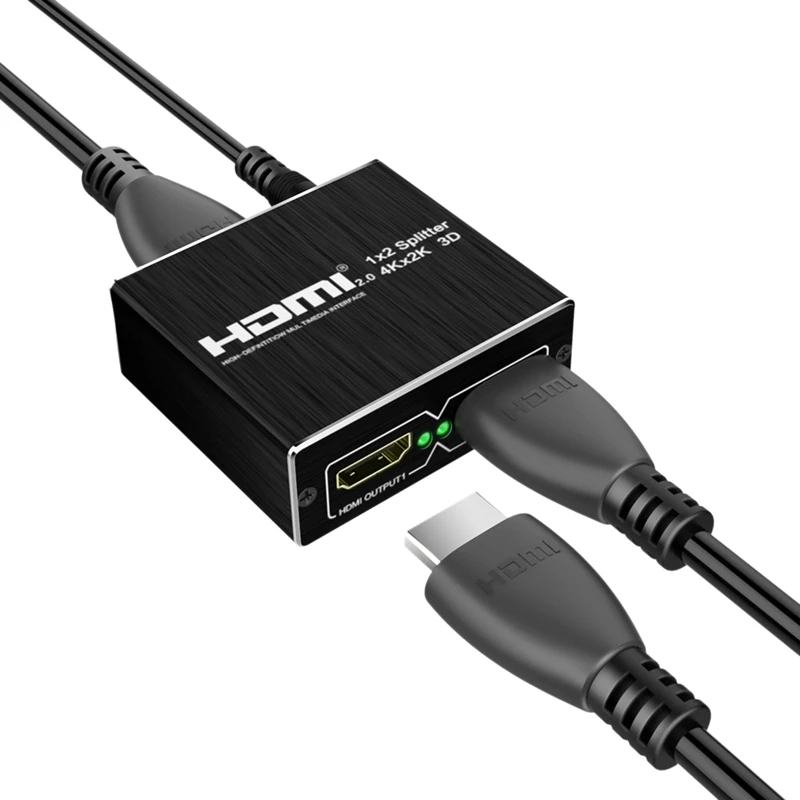 4K 60Hz HDMI 2,0 сплиттер 1X2 сплиттер HDMI 2,0 4K Поддержка HDCP 1,4 UHD HDMI сплиттер 2,0 переключатель коробка для PS4 проектор Us Pl