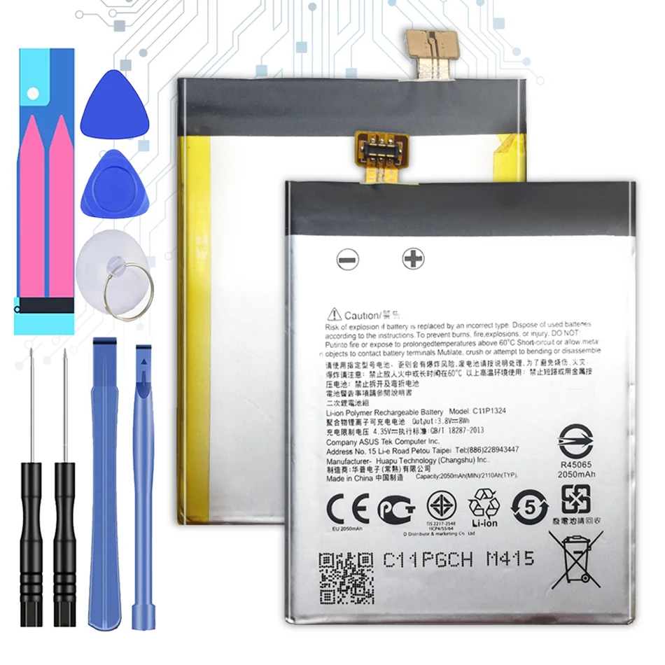 Сменный аккумулятор C11P1324 для ASUS ZenFone 5 A500G Z5 T00J ZENFONE5 A500CG A500KL A501CG 2050 мАч с номером