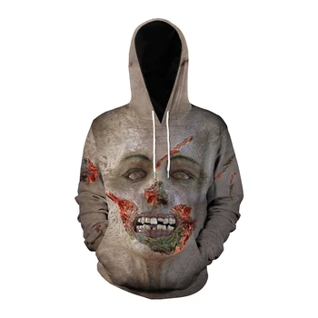 

New horror zombie face Cosplay Halloween costume costume horror hooded hood sweater anime cartoon unisex women