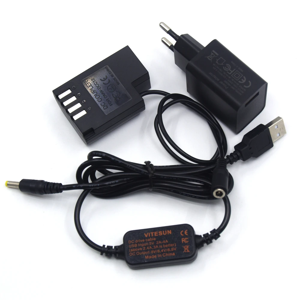 DMW BLF19 BLF19PP BLF19E пустышка батарея DCC12 DC муфта + внешний аккумулятор USB кабель быстрая