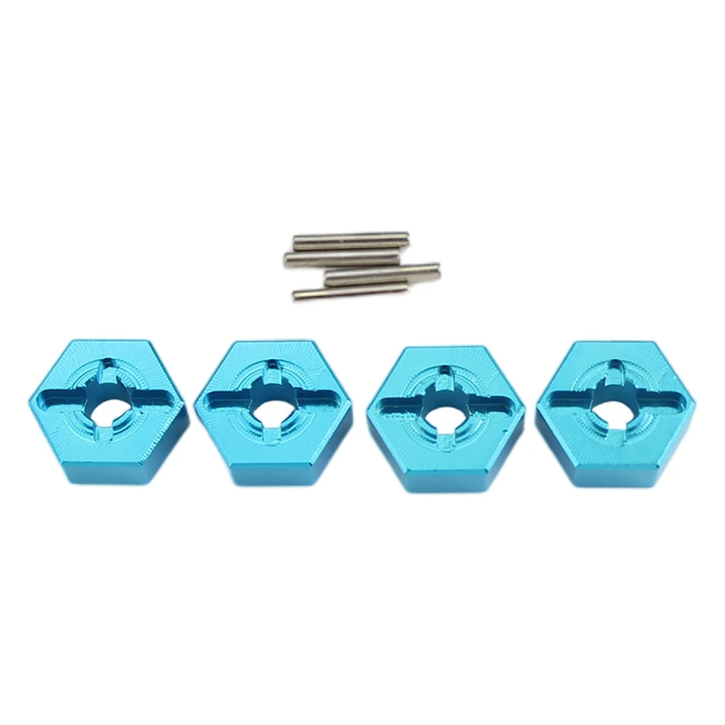 4Pcs 12mm Metal Wheel Hex Nut With Pins Drive Hubs 4P for WLtoys 1/14 144001 Upgrade Parts For 4WD RC Car Buggy
