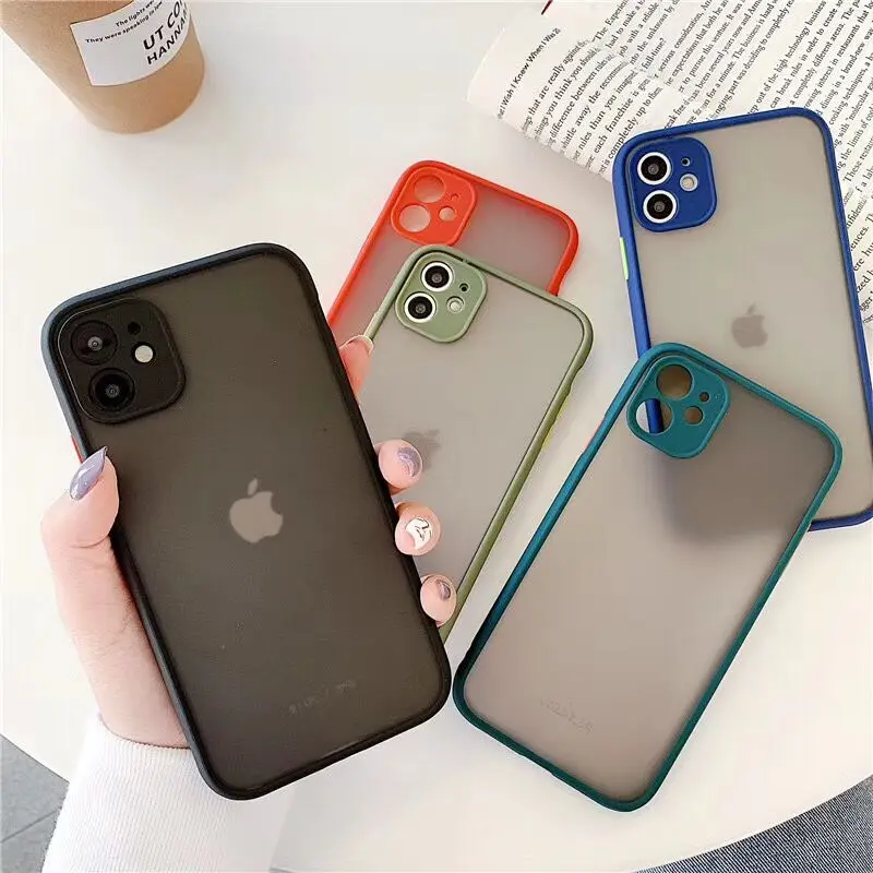Чехол для iPhone 12 Mini 11 Pro Max 7 8 Plus X XR XS прозрачный с защитой камеры | Мобильные