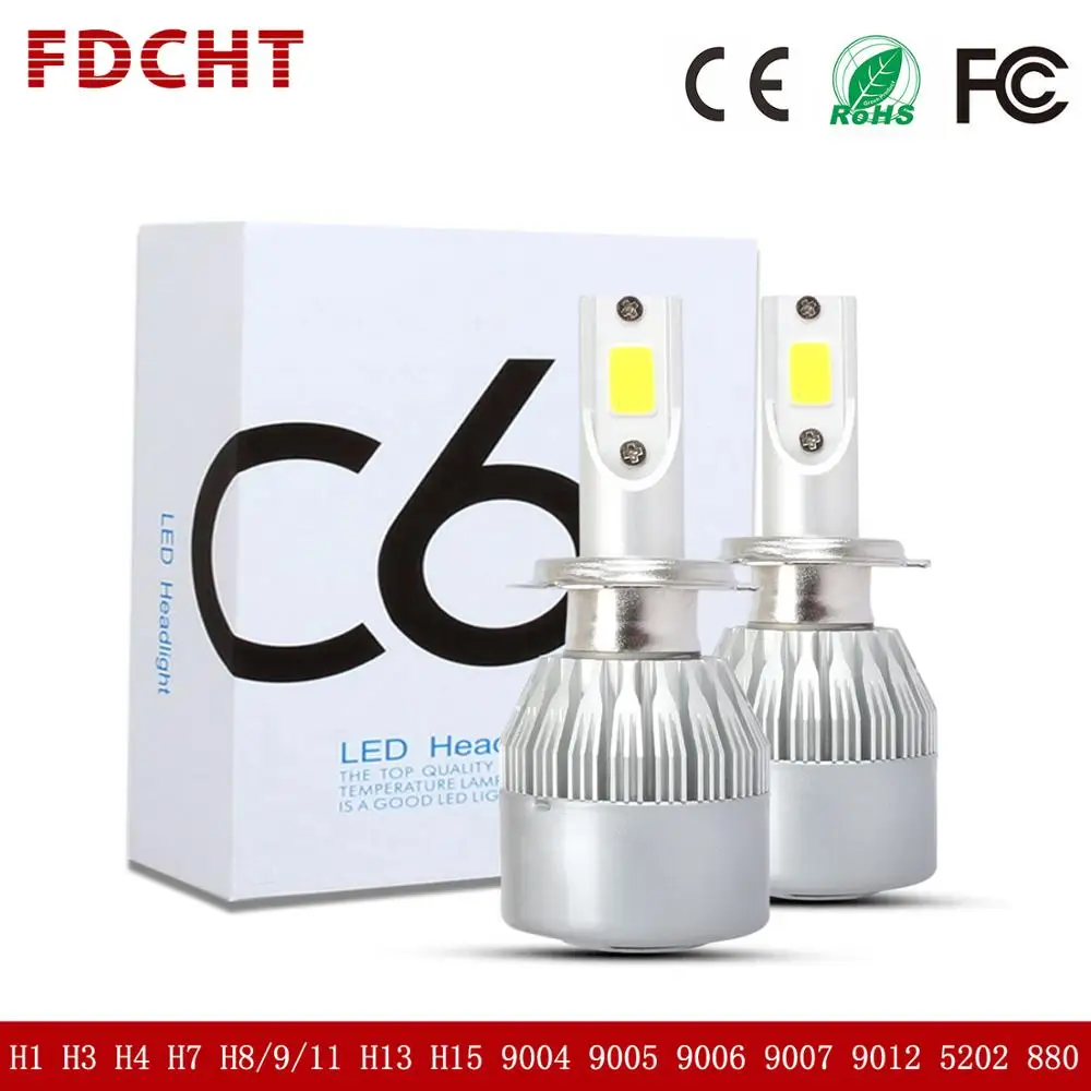

FDCHT h1 h11 led h4 h7 led car headlight bulb turbo super auto light 3000k 24v h15 hb3 hb4 h8 h9 h3 9005 9006 c6 led lamp canbus